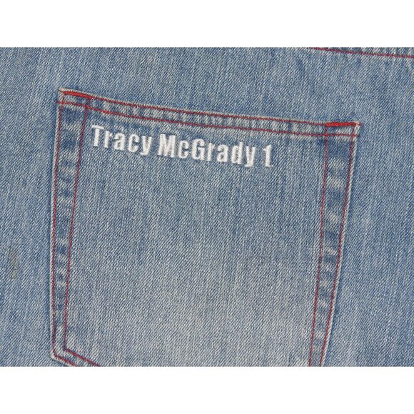 Vintage UNK Denim NBA Houston Rockets Tracy McGrady Shorts Size 38 - Picture 11 of 14